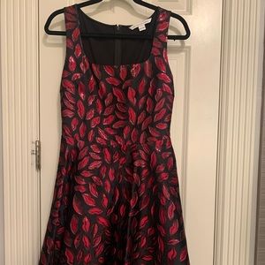 DVF Minnie Fit and Flare Kiss print dress